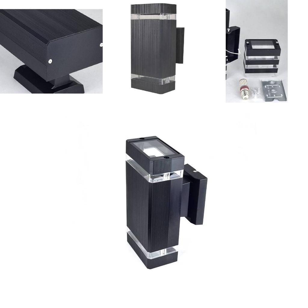 Modern And Elegant Outdoor Wall Light Waterproof Pvc Rectangle Design For Gardens