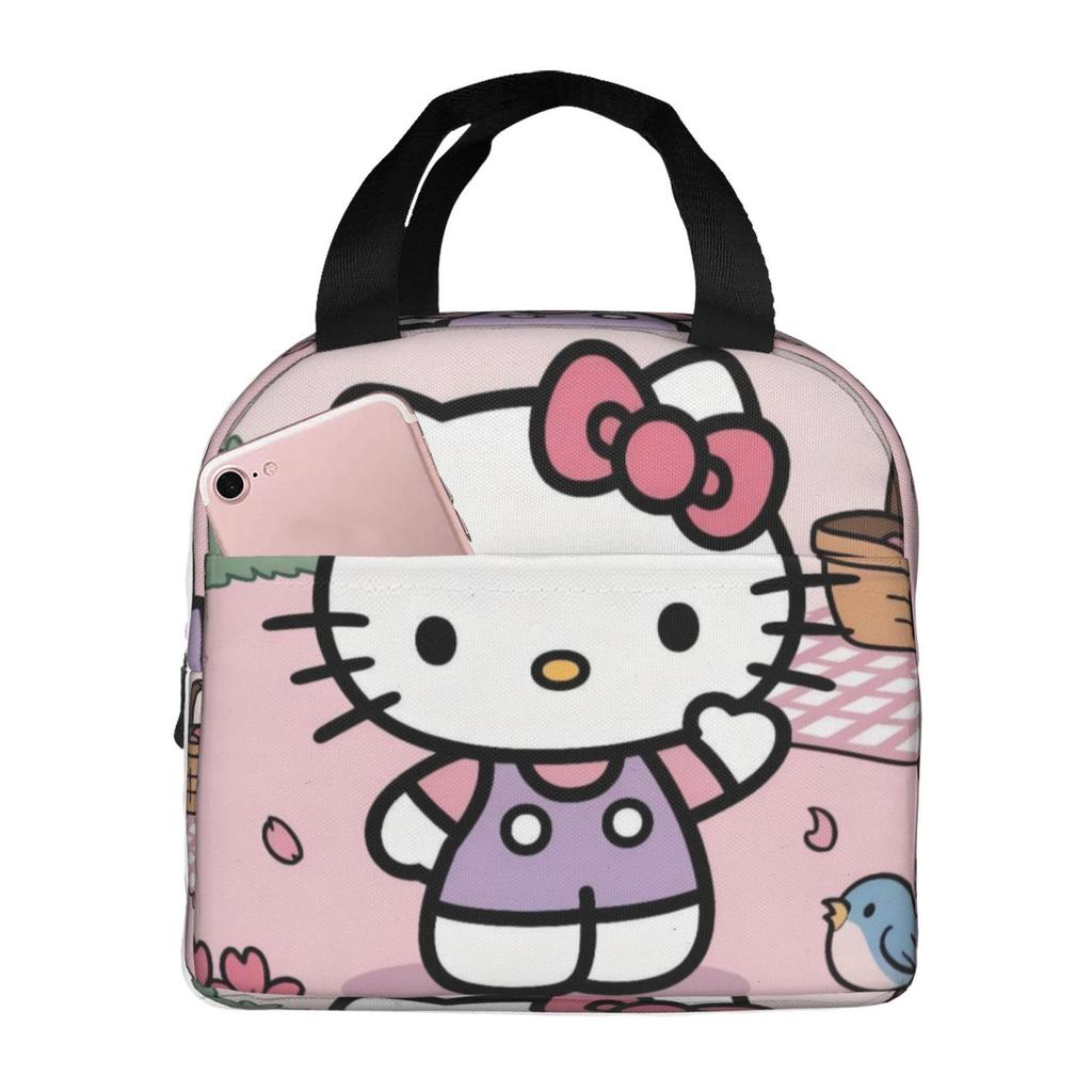 Cartoon Animation Picnic Bag, Primary And Secondary School Students Lunch Bag, Convenient And Large-Capacity Thermal Insulation Bag