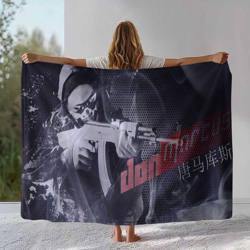 CS GO Counter Strike Game Flannel Blanket,Ultra Soft Warm Plush Throw for Home Bedroom Bed Sofa Cover Office Camping Picnic gift
