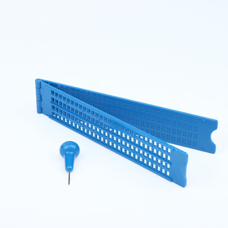 Mini Size Braille Writing Plate Kit for Blind People Portable Braille Board with Stylus Paper for Outdoor Trip Use