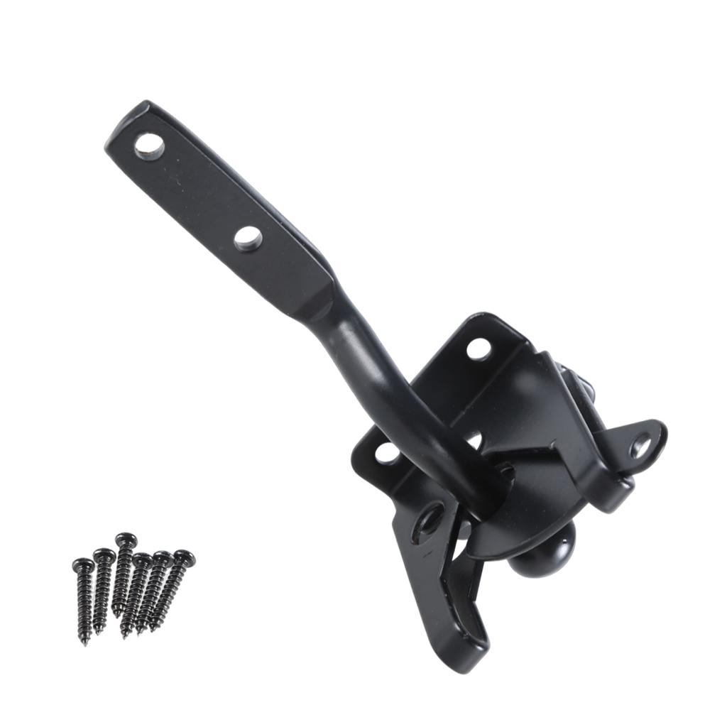 Secure Steel Gate Latch with Screws Easy Install Self Closing Door Bolts Self Locking Security Latches for Outdoor Use