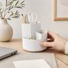 Yousheng 360 Degree Rotating Pen Holder, Large Capacity Multi-compartment Pen Holder, Desktop Organizer for Office School Home
