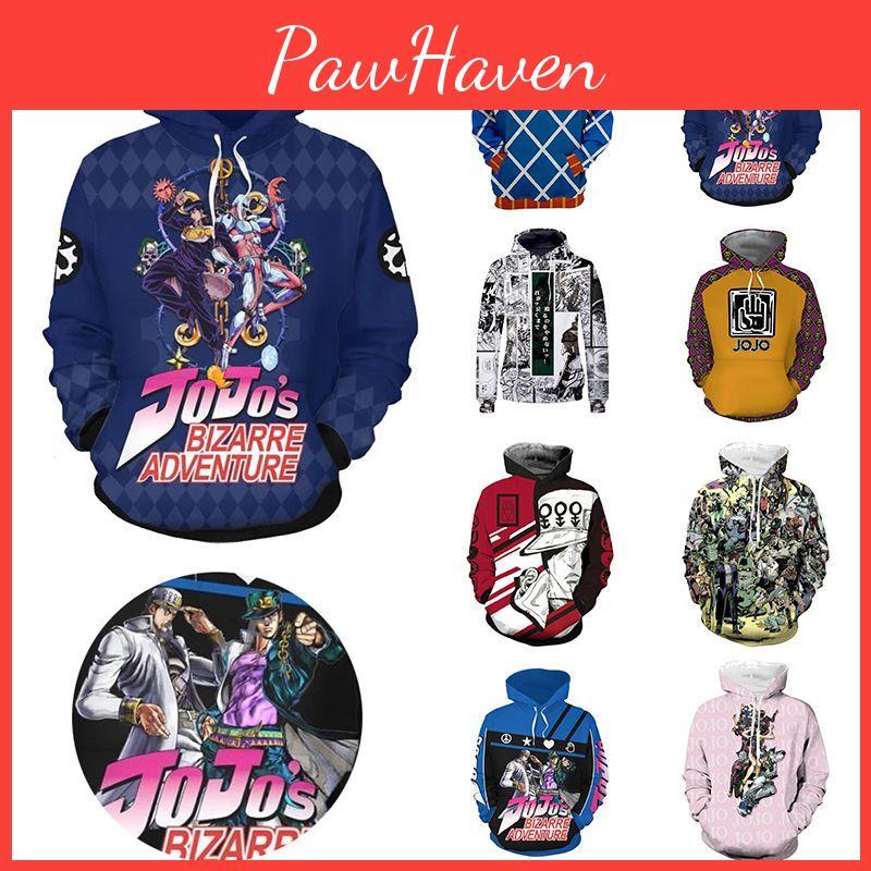 Bizarre Adventure Jojos Hoodie 3d Print Hooded Sweatershirt Pullover Cosplay