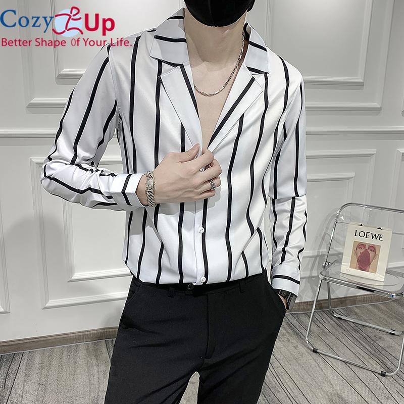 Men Long-sleeved Slim Shirt Casual Men 