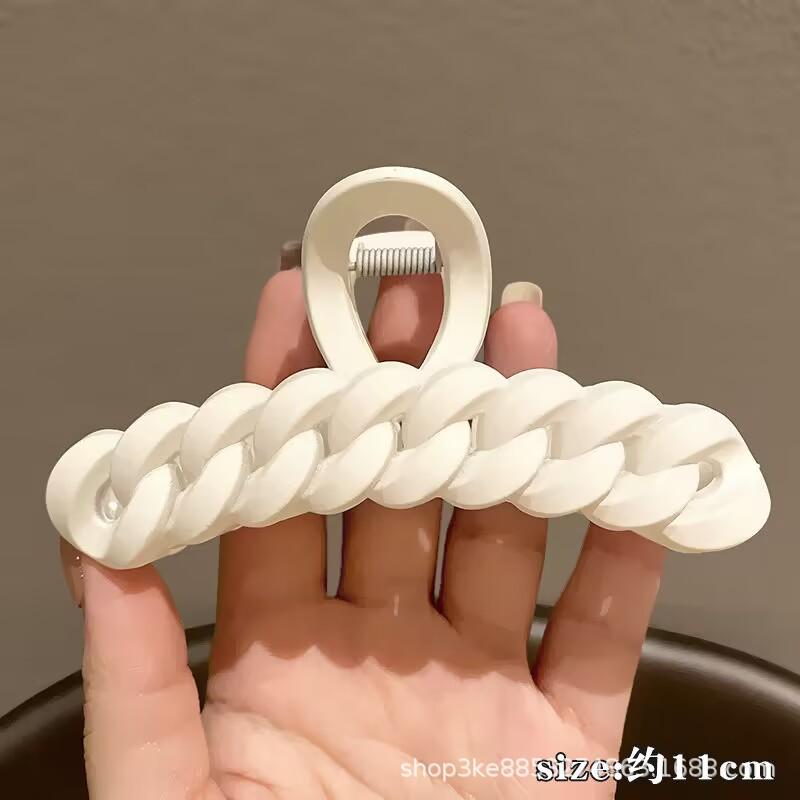 Premium Milk Coffee Color Grab Clip Hairpin French Shark Clip for Women's Back Head