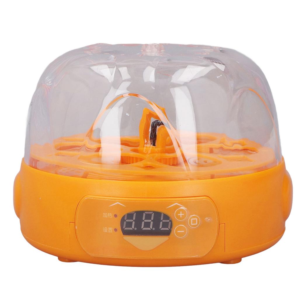 15W Egg Incubator 6 Eggs Digital Automatic Egg Incubator with Automatic Egg Turner for Hatching Chicken Quail Yellow