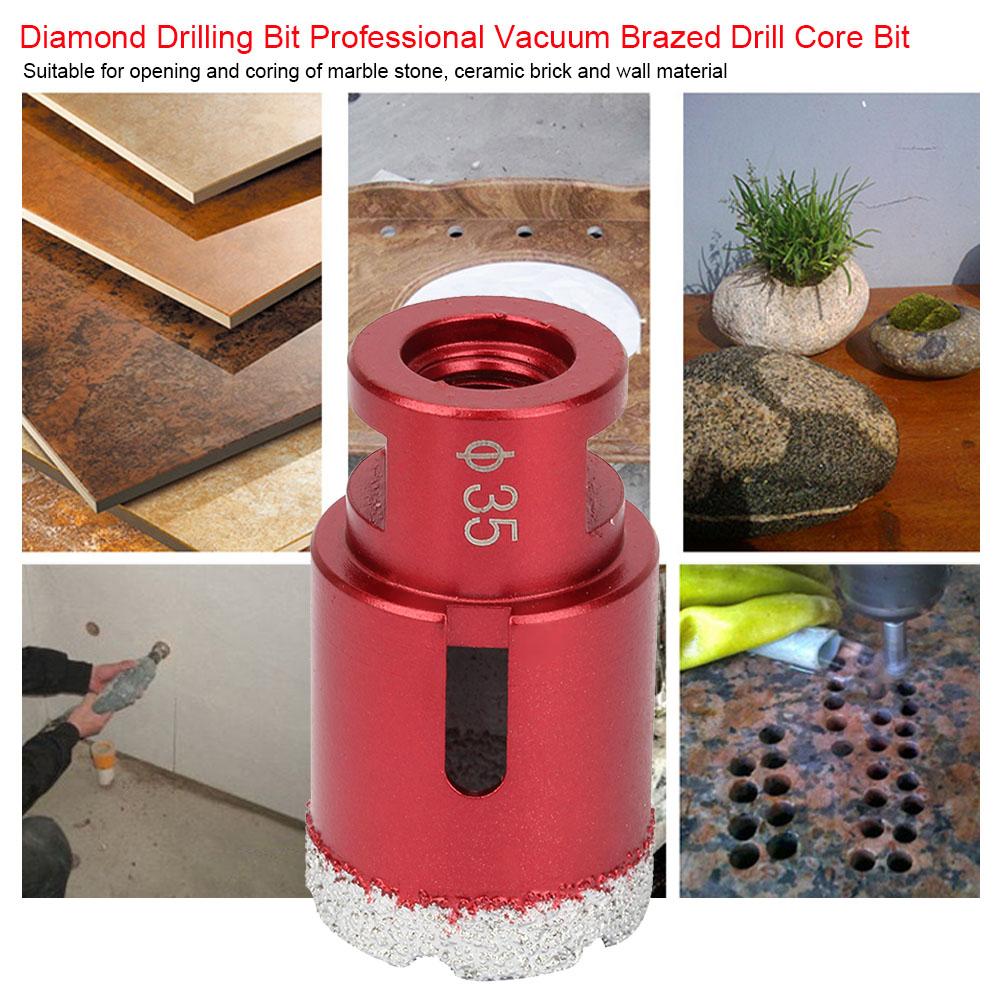 Broca Diamantada M14 Broca Núcleo Profissional Brasada a Vácuo(35 mm)