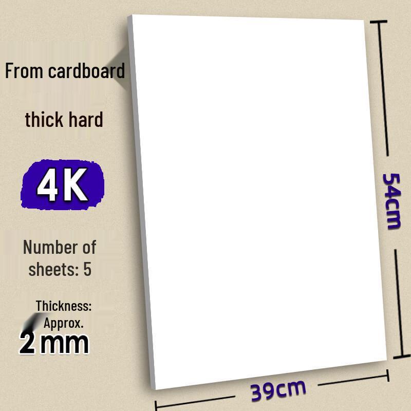 Handmade Children’s Cards: Thick White Cardstock with 4 Gray Colored Cards and Kraft Backing