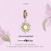 Everlove Minimalist Sun & Stars Sterling Silver Bracelet with Gold Glass and Zircon Charms - SCC2210