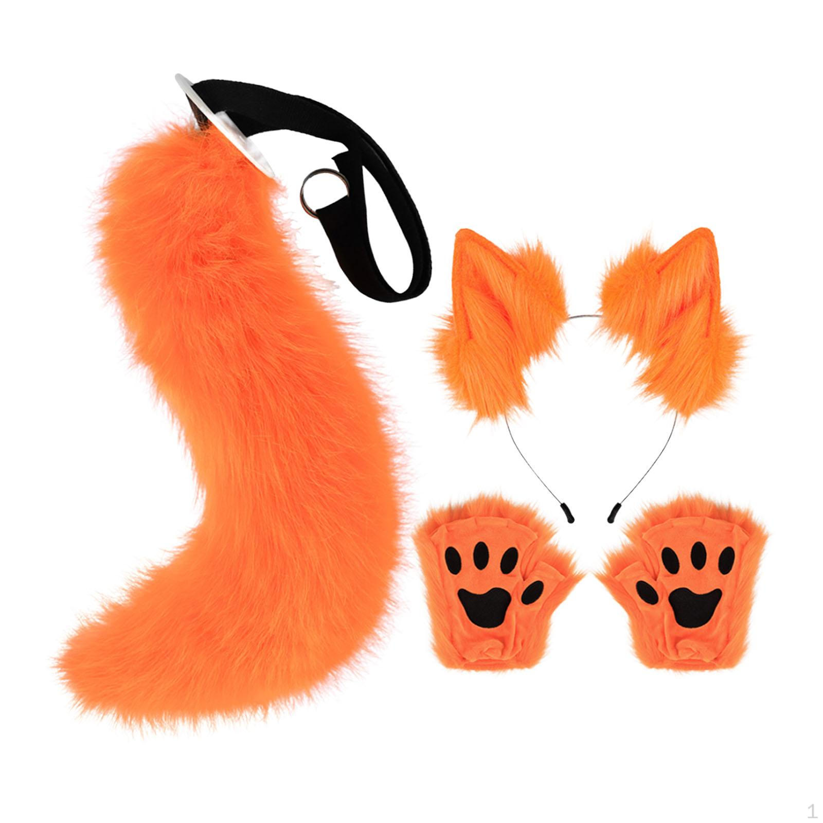 

Набор из ушек и хвоста для животных, длинные кошачьи уши для вечеринок в ночном клубе
