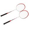 2 STÜCKE Professioneller Badmintonschläger mit Komfortgriff Übungs-Badmintonschläger für Kinder Erwachsene Rot