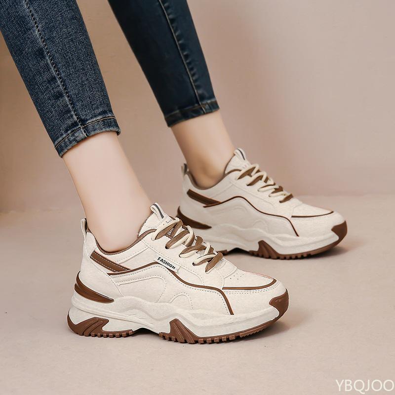 Women's new minimalist comfortable casual single shoe sporty style thick sole increased height wear-resistant women's shoes