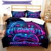 3PC Custom Name Neon Vibes Bedding Set Printed  Bedding Set Duvet Cover Closure Includes 1 Duvet Cover & 53 Pillowcases for Bedroom