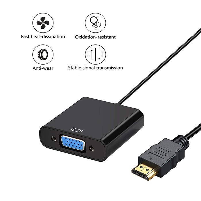 HDMI to VGA Converter Cable for Laptop to Monitor/Projector Adapter