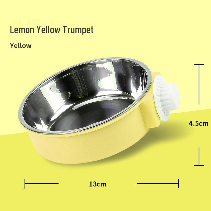 Stainless Steel Anti-Spill Hanging Pet Bowl for Cats, Dogs, and Rabbits