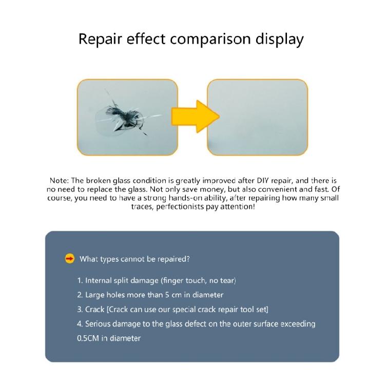 Quick Fix Universal Efficiency Glass Repair Kit Windshield Chip Repair Kit Windscreen Repair Kit To Repair Scratch Crack