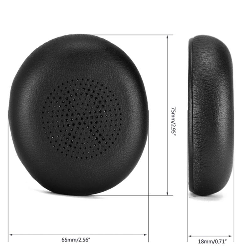 1Pair Earpads Replace Protein Leather Earpads Ear Cushions Sponge Earmuffs for Evolve 2 65 45H