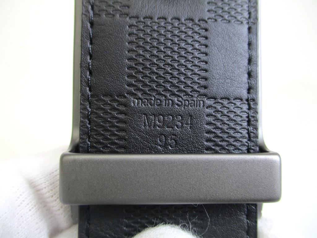Authentic LOUIS VUITTON Damier Graphite Infini Inventure Buckle Belt Size M #a877  Refurbished