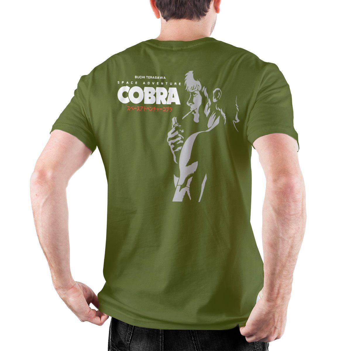

Space Adventure Cobra T Shirts Men s Pure Cotton Vintage T-Shirt Crewneck Anime Retro Tee Shirt Short Sleeve Tops Plus Size 4XL