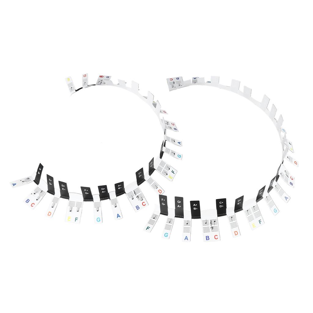 Removable 88 Key Piano Keyboard Note Labels Colorful Notes Guide Letters Stickers for Kids Beginner Learning
