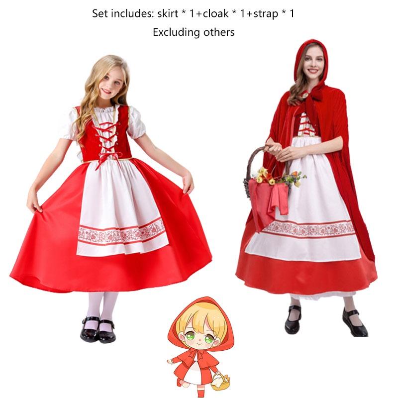 Hood Riding Roleplaying Costume Fairy Tale Princess Cosplay Party Halloween