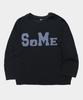 SOMEPLACE MAN Some Star Applique Point Oversized Long Sleeve T-Shirt _3 Colors