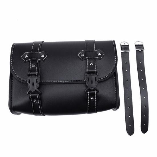 Motorbike Motorcycle Faux Leather Luggage Storage Left Right Side Saddle Bag