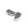 2pc Set Track Design Silver Aluminum Foot Pedal Covers For 17-up Tesla Model 3,Y