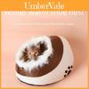 Versatile And Comfortable Cat Nest With Heating Pad Option For All Seasons In Brown And Gray