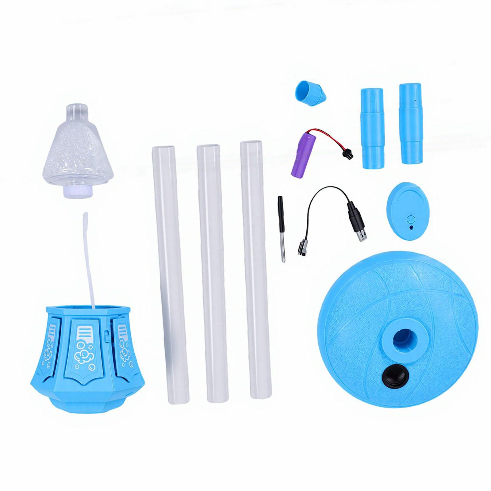 Remote Street Lamp Bubble Machine with Light and Music Automatic Bubble Maker for Kids Outdoor Camping синий