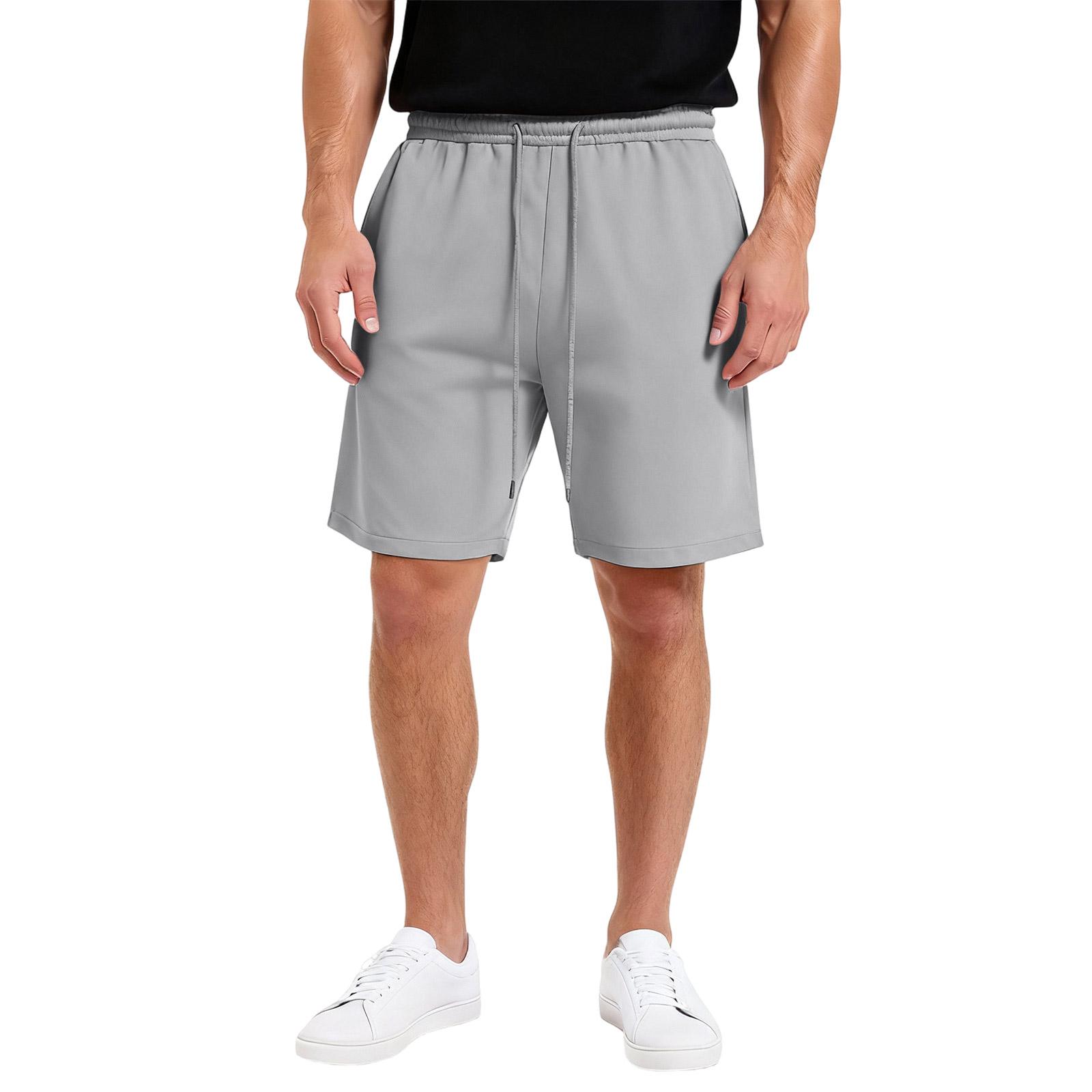 

Мужские повседневные спортивные шорты прямого кроя с широкими штанинами и затягивающимся шнурком на талии M