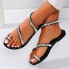 Modne buty damskie 2024 Gorąca wyprzedaż Wsuwane sandały damskie Letnie sandały z odkrytymi palcami Perły Jednolite Lekkie Outdoorowe Casualowe Płaskie Sandały w dużych rozmiarach