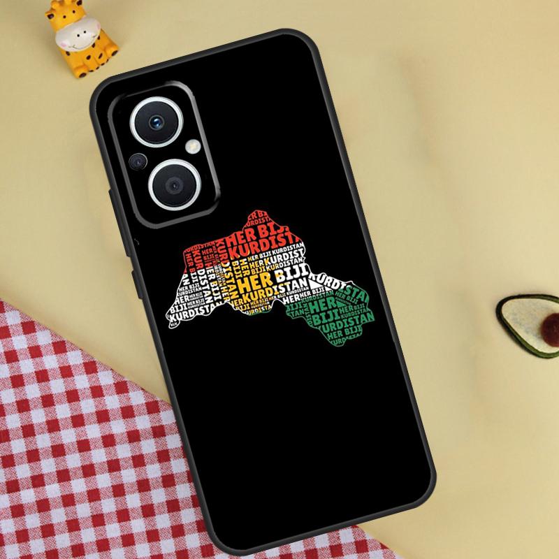 Kurdistan Flag Phone Case For OPPO Reno 12 12F 13 13F 11 8T 7 8 10 Pro OPPO Find X8 X6 Pro X3 X5 Lite Cover