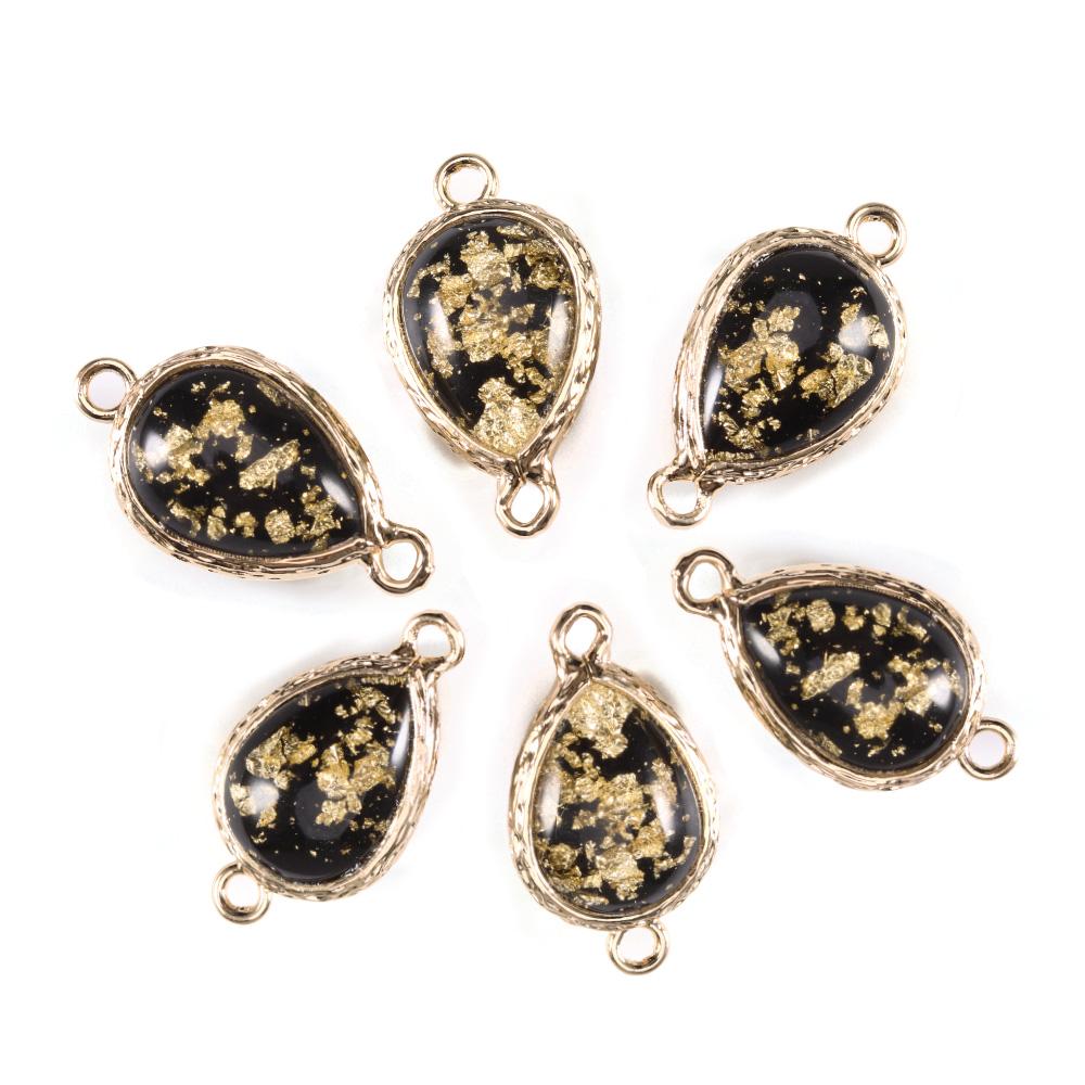 5Pcs/lot Resin Charm Beads Imitation Opal Water Drop Shape Pendant for Jewelry Making DIY Necklace Bracelet Earring Accessories
