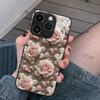 South East Asia Pink Rose for iPhone17 High-value Mobile Phone Case Apple 16pm Women's Glass Hard Case