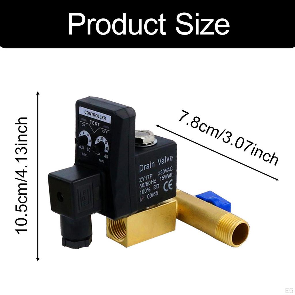 110V Automatic Drain Valve for Air Compressor with Solenoid Control