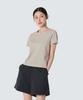 SNOWPEAK APPAREL Ribbed Women'S Short Sleeve T-Shirt (S26Mwfts39) Sand Beige