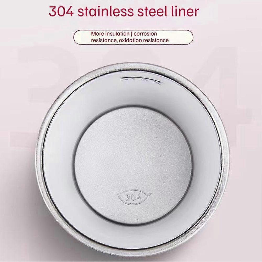 480Ml Stainless Steel Strawberry Bear Insulated Mug, Office Hand-Held Coffee Cup, Straw, Girlfriend Gift