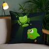 Cute D-Duolingos Cushion Cover Soft Short Plush Double-Sided Printing Home Decor Machine Washable Pillow Case Gift