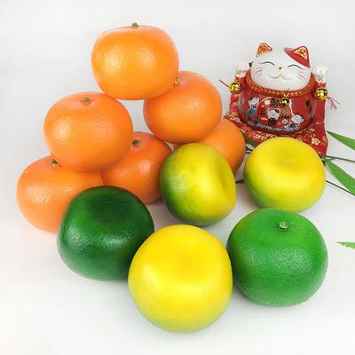 5Pcs Fake Fruits  Artificial Orange DIY Artificial Fruits Kindergarten Plastic Fake Fruit Home Wedding Photography Decoration