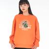 ASTRAL PROJECTION Oversized Drop Shoulder Rabbit Sweatshirt_Coral
