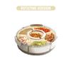 Divided Serving Tray Portable Snackle Box Container with Lid and Handle for Fruits Snacks Charcuterie Vegetable Kitchen Spices