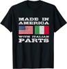 Made In American With Italian Parts Italy Flag US Classic Tee T-Shirt