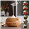 300ML Wood Grain Essential Oil Diffusers Ultrasonic Humidifier Portable Aromatherapy Diffuser with 7 Colors LED Light Air Purifiers