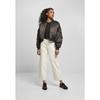 Bomber femme - Urban Classics - Oversized satin - Noir - Doublé taffetas - Rembourré