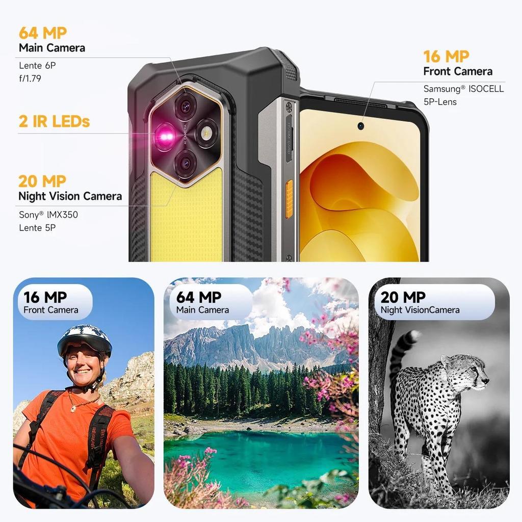 Ulefone RugKing 5 Pro 20000mAh Rugged Phone Android 16 Up to 16GB+256GB Waterproof Smartphone 6.78 FHD+ Night Camera 33W 4G