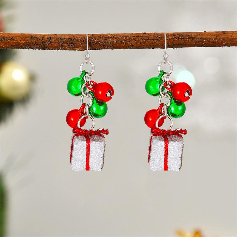 Christmas Baroque Irregular Imitation Pearl Stacked Star Tree Drop Earrings Xmas Tree Earring For Women Holiday Jewelry Gift
