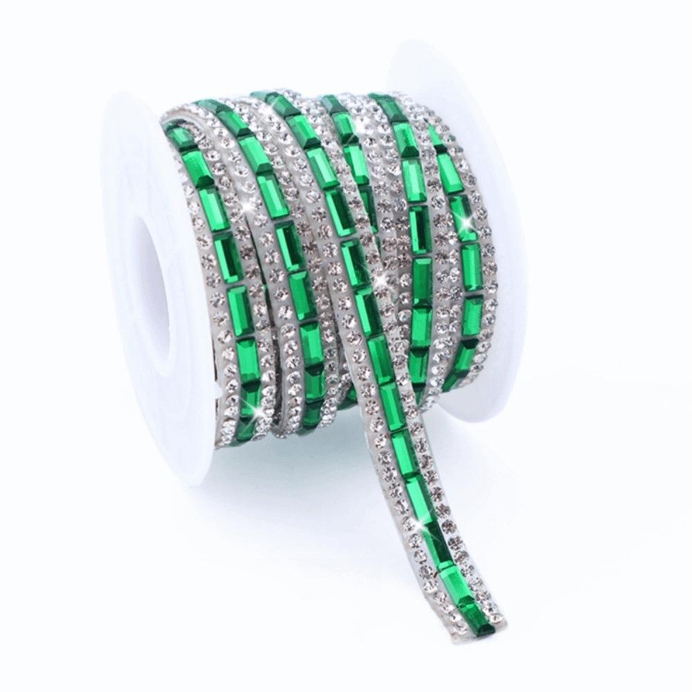 Rhinestone Trim Colorful Crystal Strip Self Adhesive Flexible Rhinestone Strip DIY Supply Shiny Apparel Accessory Bag Decor