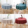 Round Tablecloth - High-End, Waterproof, Oil-Proof, Wash-Free, Imitation Cotton and Linen for Dining or Coffee Tables