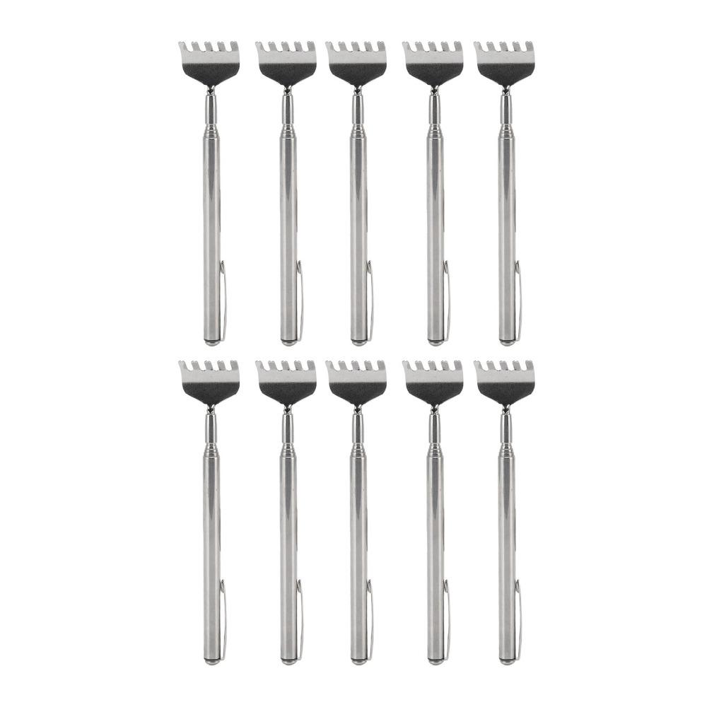 10Pcs with Pen Clip Back Scratcher Stainless Steel Itch Relief Tool Handheld Massager Back Itching